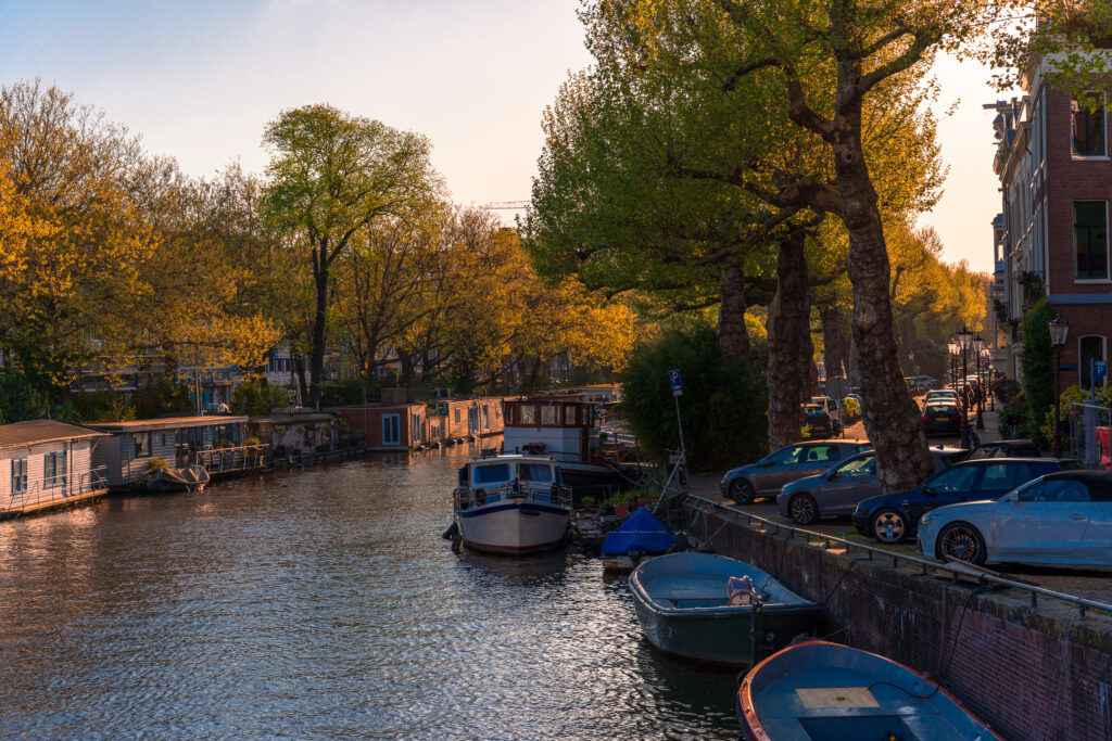 Spring, Netherlands, Amsterdam, Morning, Canal