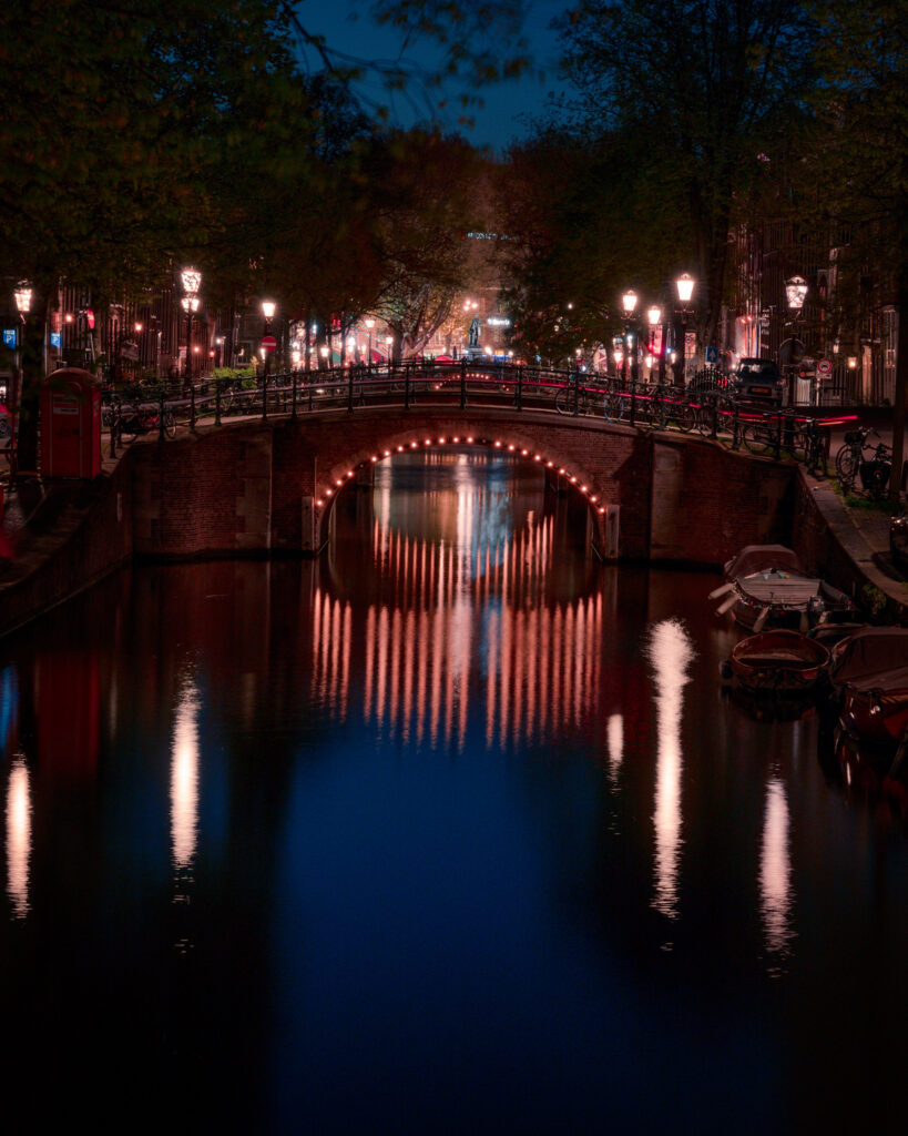 Spring, Netherlands, Amsterdam, Night, Canal, Bridge