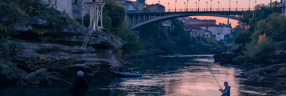 Fishing in Mostar Neretva River