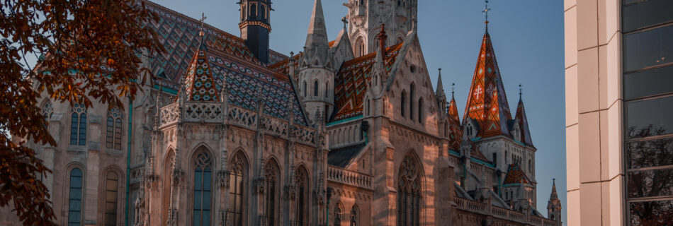 Matthias Church exterior person photographing morning light