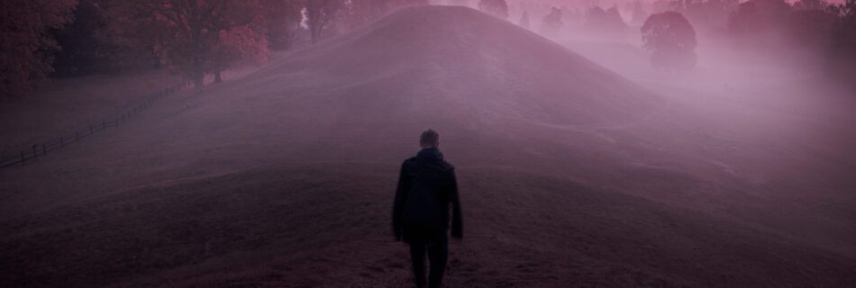 Gamla Uppsala burial fog sunrise