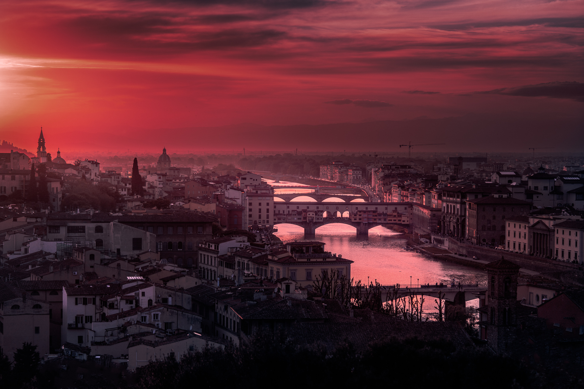 Tuscany Travel Photography guide Italy Florence Piazzale Michelangelo Ponte Vecchio sunrise
