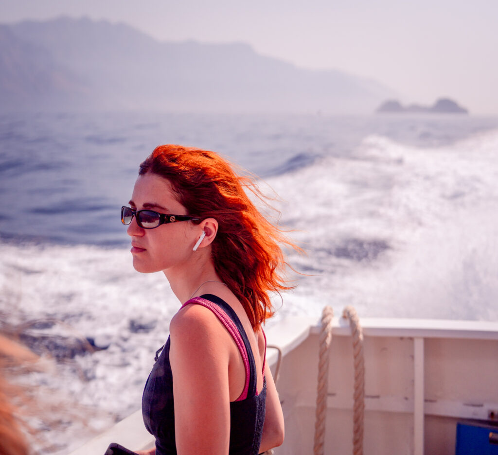 Amalfi-Coast-Italy-Trip-Boat-Trip-Salerno-to-Capri-Girl