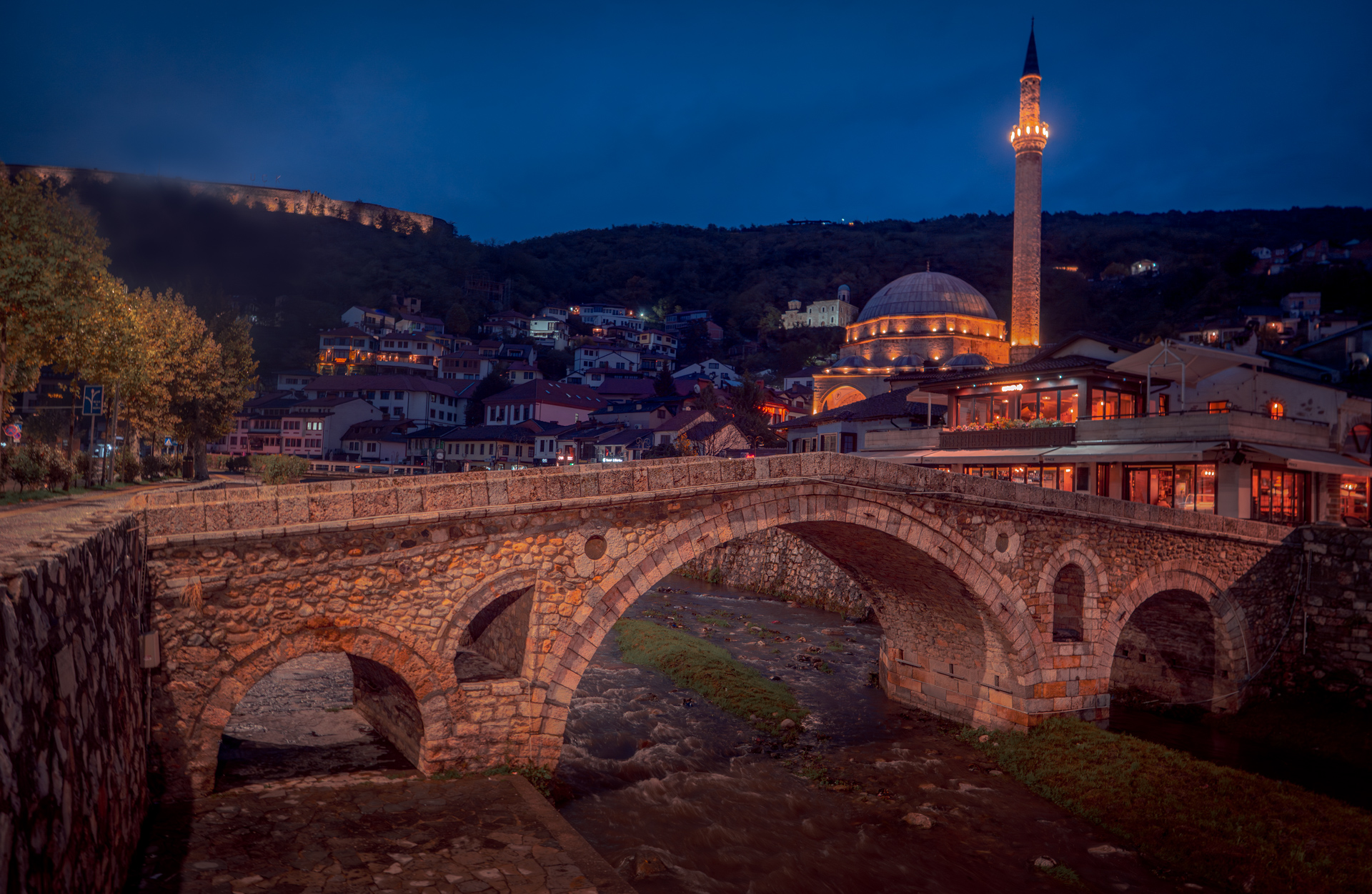 Prizren Stone Bridge and Sinan Pasha Mosque Kosovo