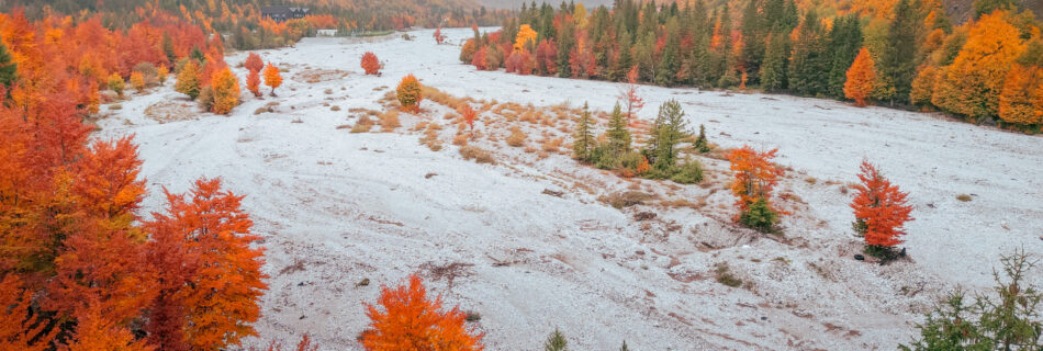 Valbona Valley National Park in Autumn Drone Shot