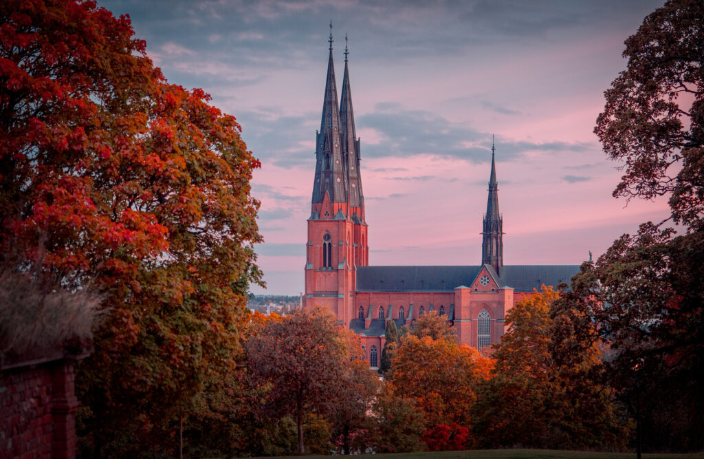 Autumn at Uppsala Cathedral (Domkyrka) - Uppsala Sweden