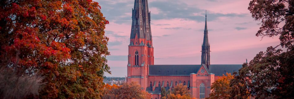 Autumn at Uppsala Cathedral (Domkyrka) - Uppsala Sweden