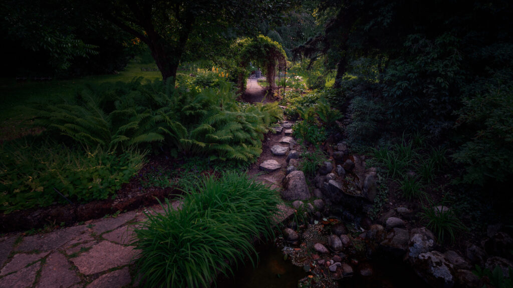 Botaniska tradgården Summer Path - Botanical Garden - Uppsala Sweden