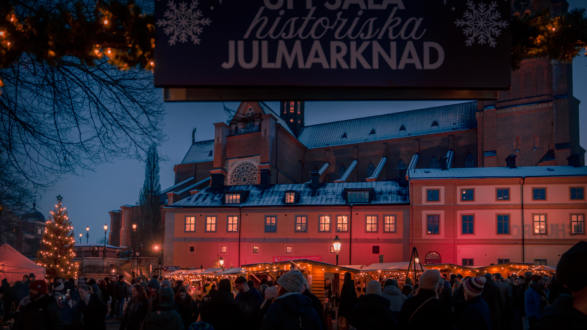 Christmas Market in Sweden - Christmas Tree Cathedral - Uppsala Historiska Julmarknad