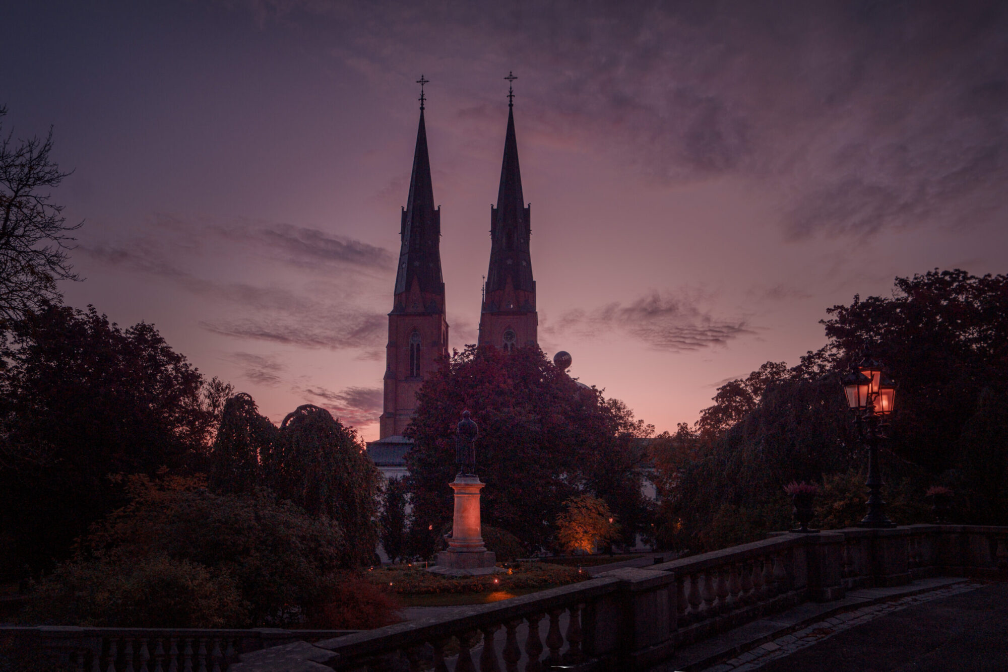 Morning at Uppsala Cathedral (Domkyrka) - Universitetsparken - Uppsala Sweden