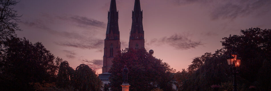 Morning at Uppsala Cathedral (Domkyrka) - Universitetsparken - Uppsala Sweden