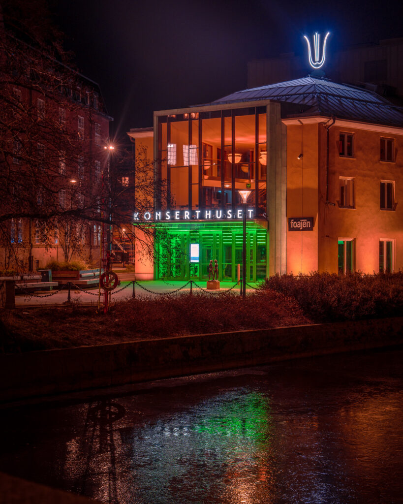 Örebro Konserthus Neon Light - Travel Photography - Örebro Sweden