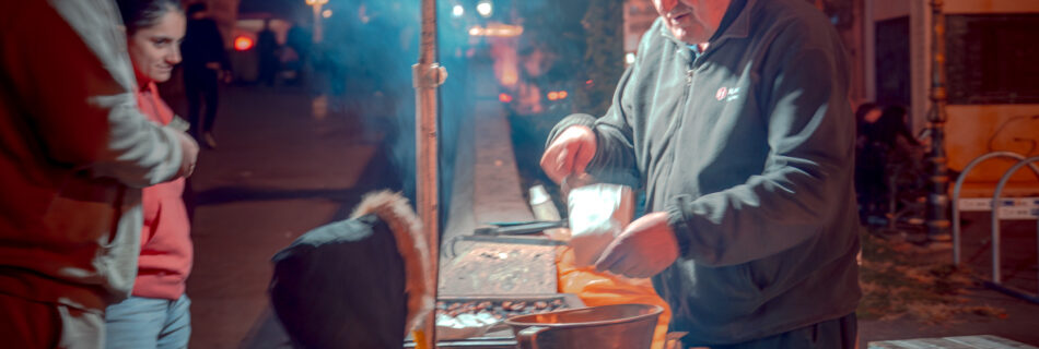 Street Food Stand - Evening Dining - Skopje North Macedonia