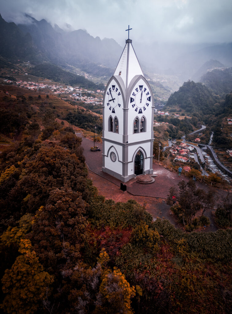 Capela de Nossa Senhora de Fátima São Vicente Madeira - Drone landscape photo