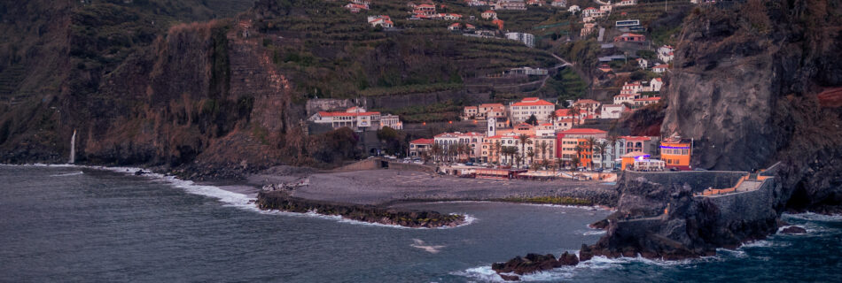 Ponta do Sol Madeira - Beach and Pier - Drone Shot from the Ocean