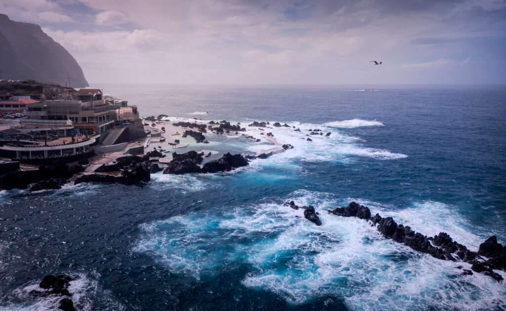 Porto Moniz Natural Swimming Pools Maderia - Ocean and Pools - Drone Shot