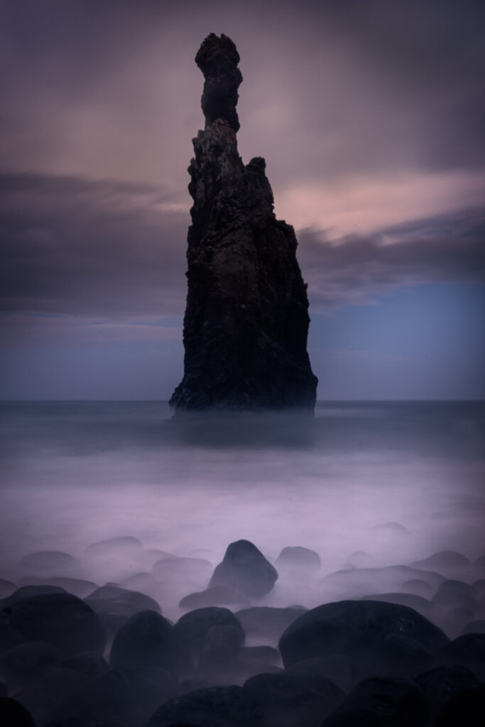 Praia da Ribeira da Janela Madeira near Porto Moniz - Great Sunrise Spot - Windy Ocean in front of Steep Cliff