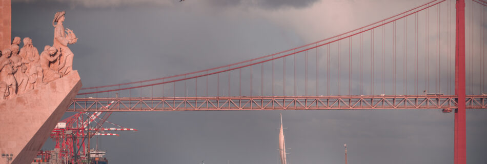 25 April Bridge - View from Belem - Lisbon Portugal