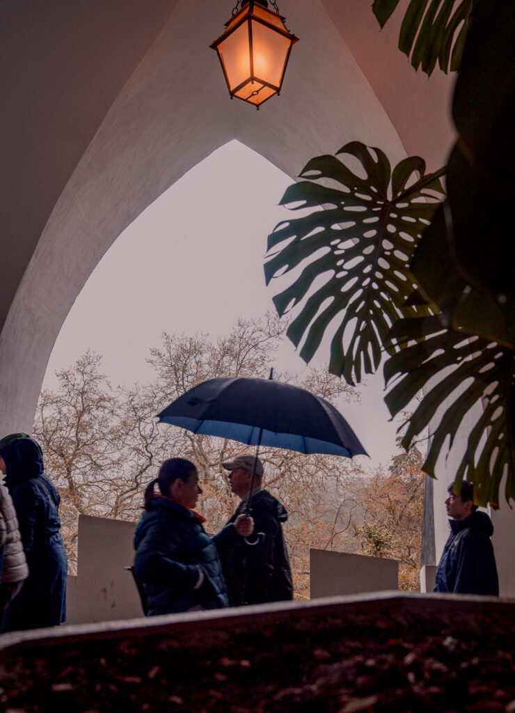 Entrance People with Umbrellas  - Park and National Palace of Pena - Sintra - Lisboa - Portugal