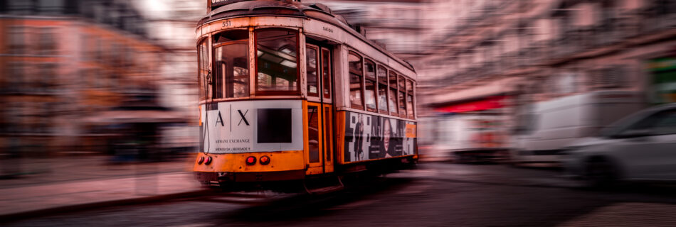 RIde Tram 28 - Best Transportation in Lisbon Portugal - Tram in Motion