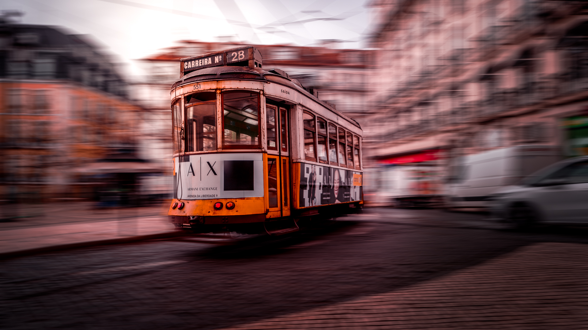 RIde Tram 28 - Best Transportation in Lisbon Portugal - Tram in Motion