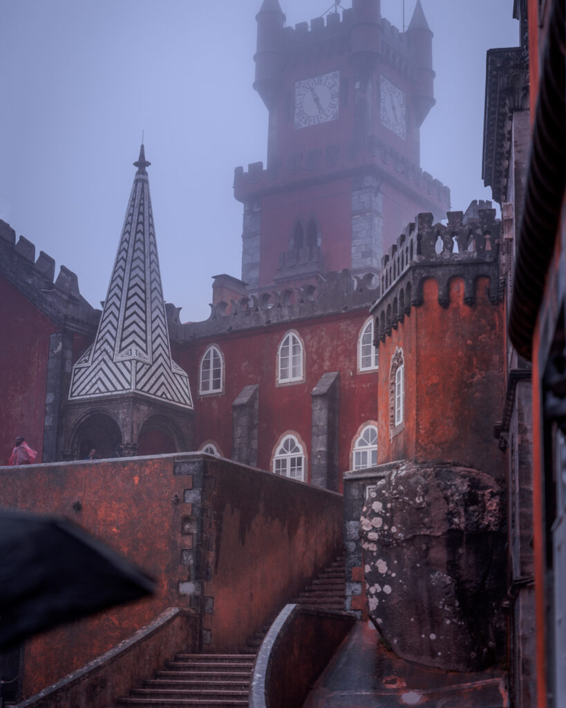 Tower in Clouds - Park and National Palace of Pena - Sintra - Lisboa - Portugal