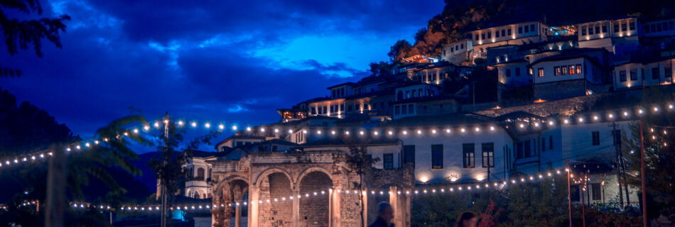 Berat Castle at Night - Berat City in Albania - Balkan Photography Roadtrip