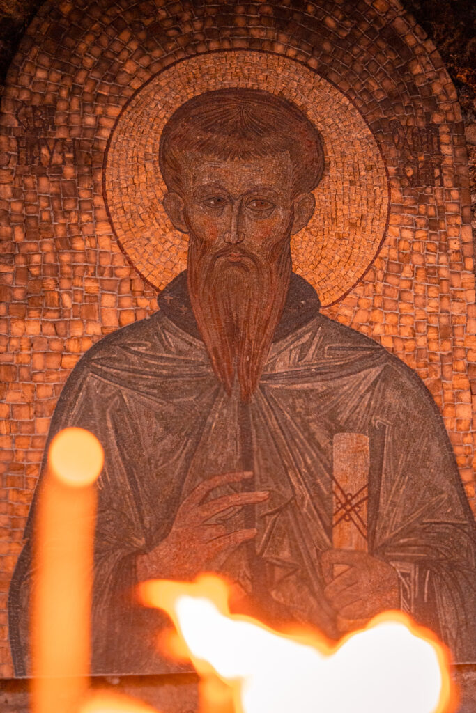 Saint Naum Monastery Mosaik and Candle - North Macedonia - Photography Road Trip in the Balkans
