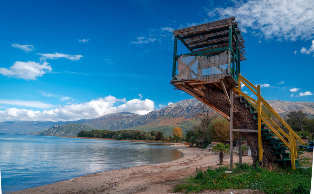 Tree turned into Lookout Tower at Saint Naum Monastery Building - North Macedonia - Photography Road Trip in the Balkans
